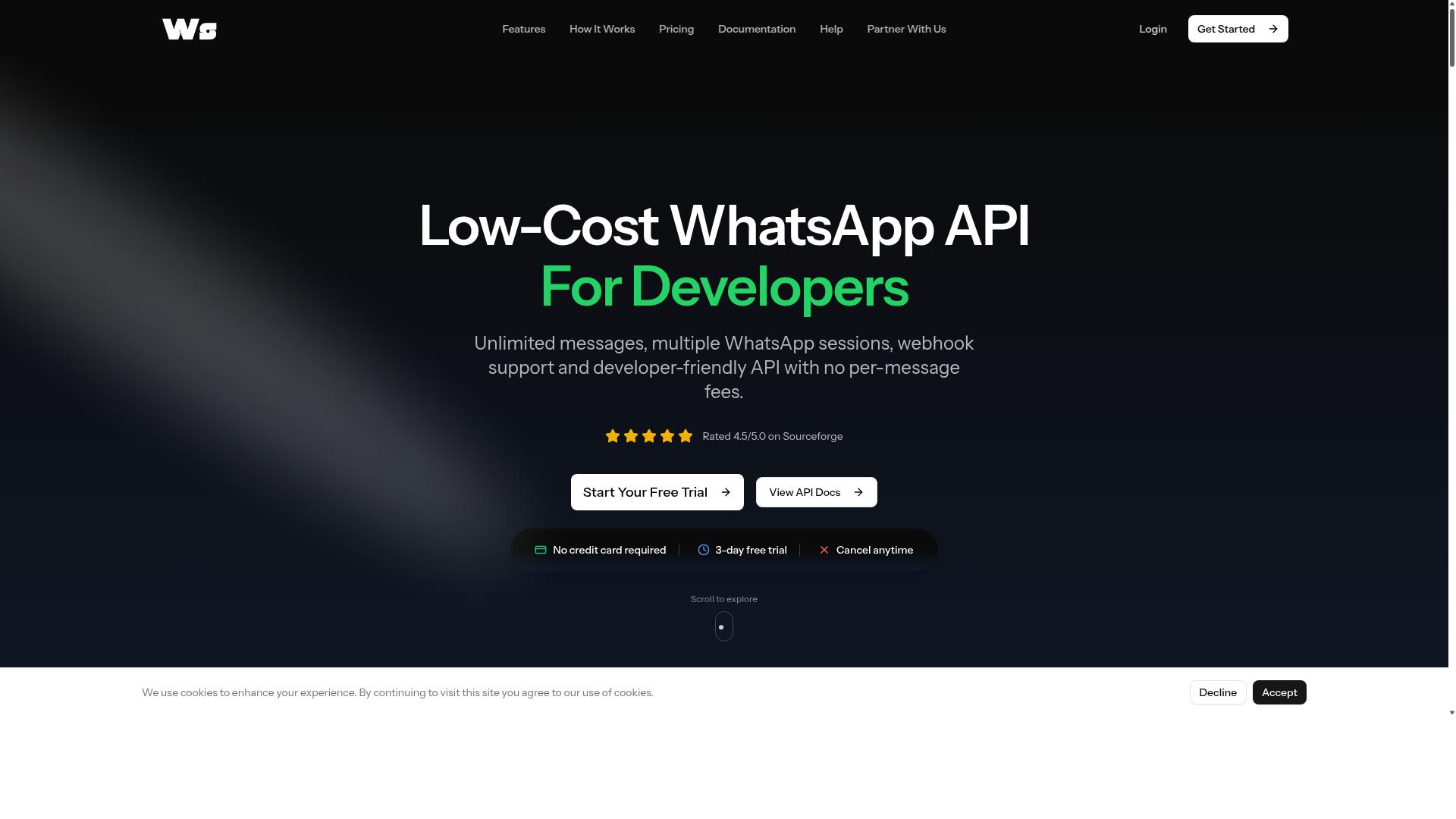 WasenderApi website